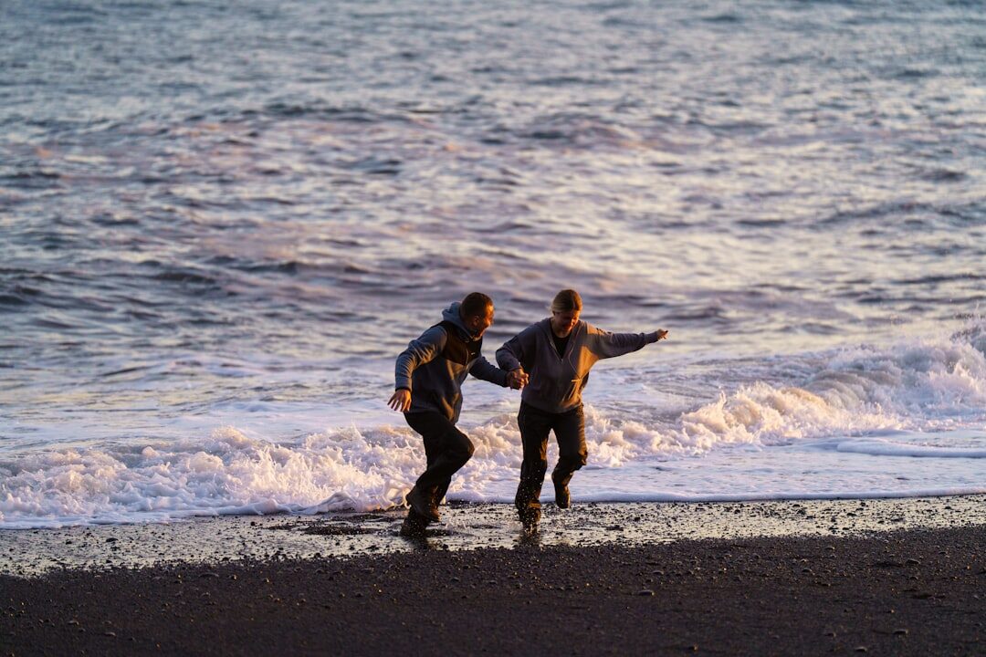 senior couple on beach vacation