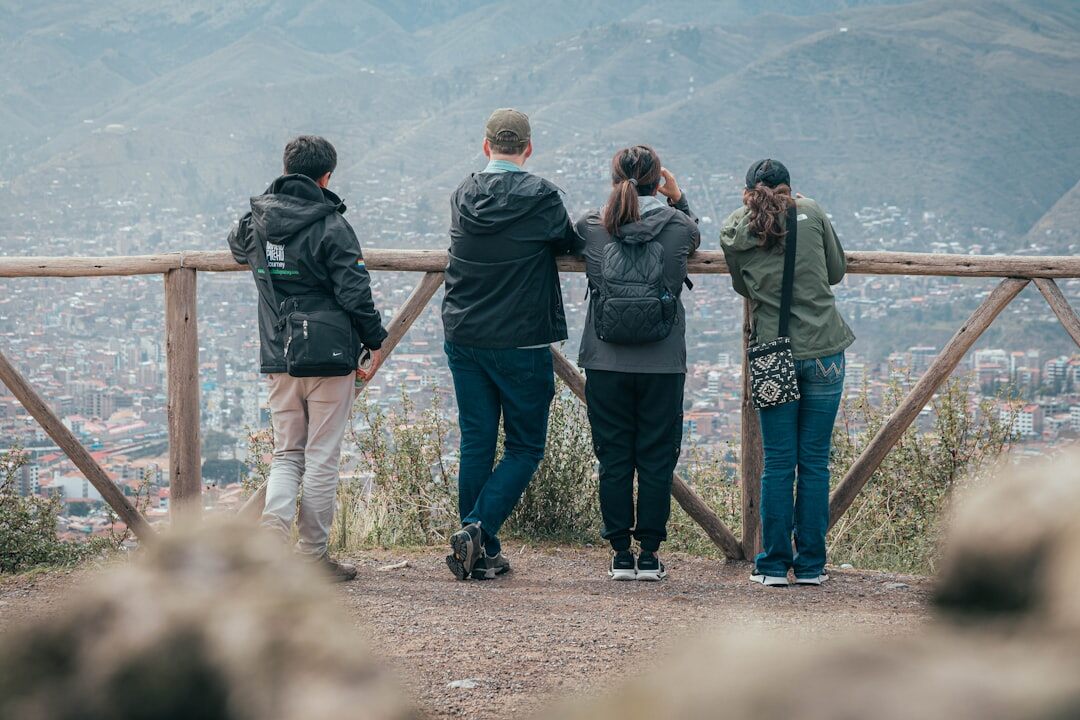 seniors on mountain viewpoint