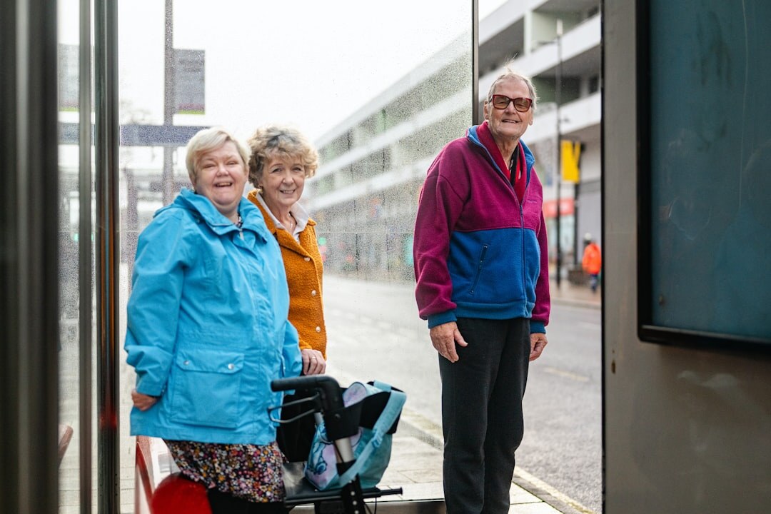 happy senior couple traveling